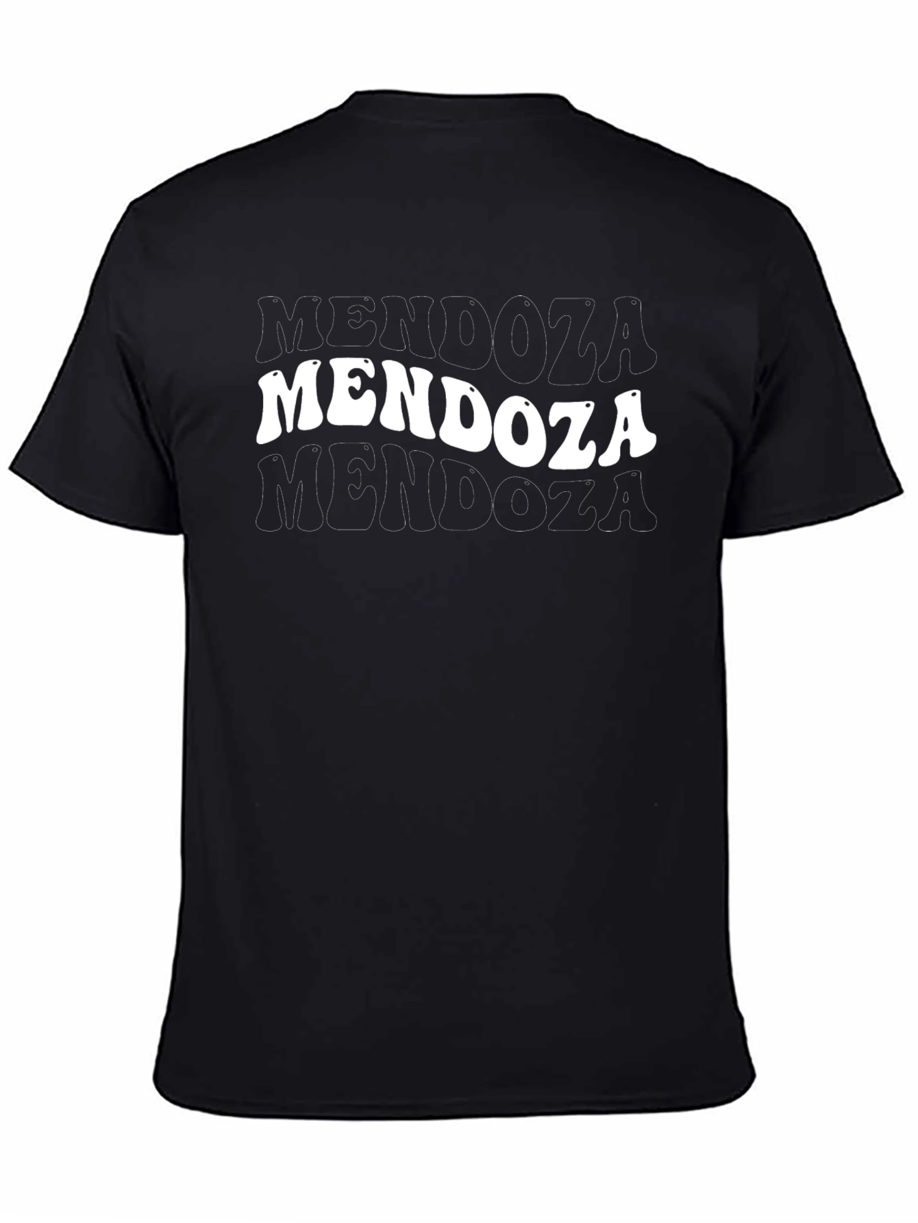 Mendoza Graphic Tee - Retro Stacked Text Design