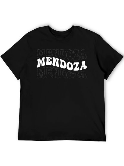 Mendoza Graphic Tee - Retro Stacked Text Design
