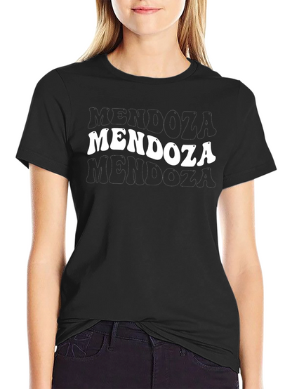 Mendoza Graphic Tee - Retro Stacked Text Design