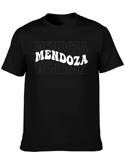 Mendoza Graphic Tee - Retro Stacked Text Design
