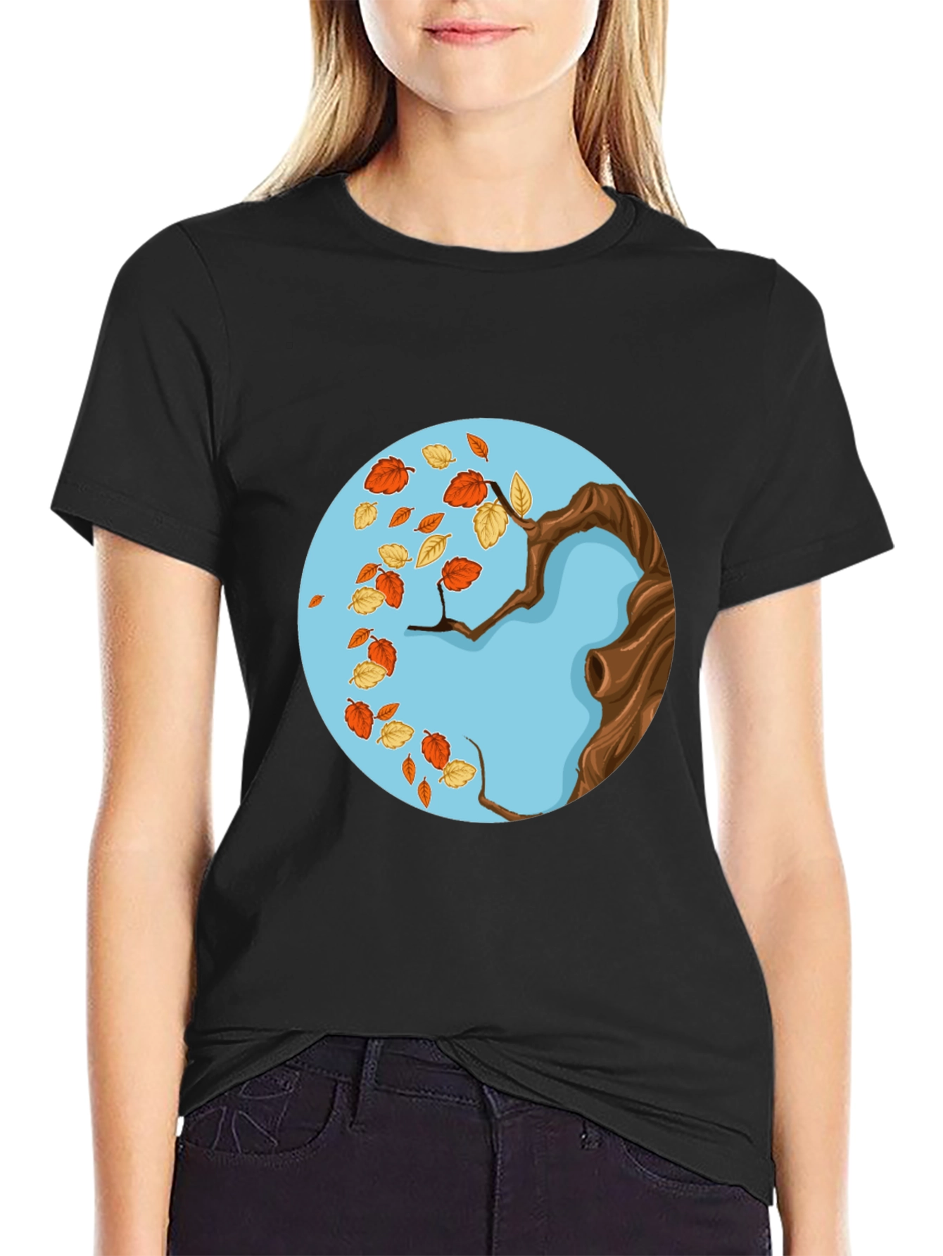 Autumn Tree Graphic Tee - Stylish Fall Design