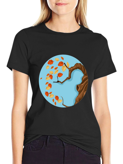 Autumn Tree Graphic Tee - Stylish Fall Design