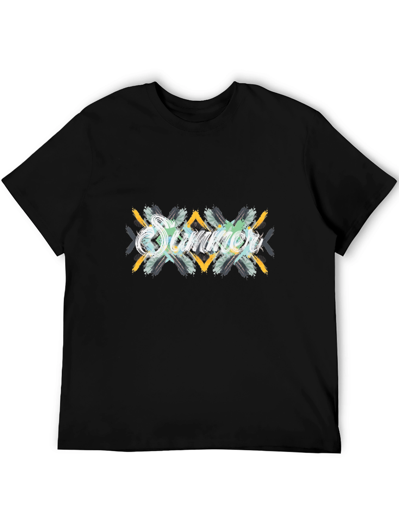 Summer Vibes Graphic Black T-Shirt