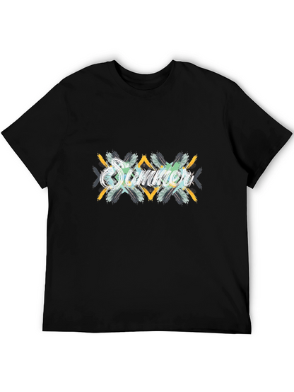 Summer Vibes Graphic Black T-Shirt