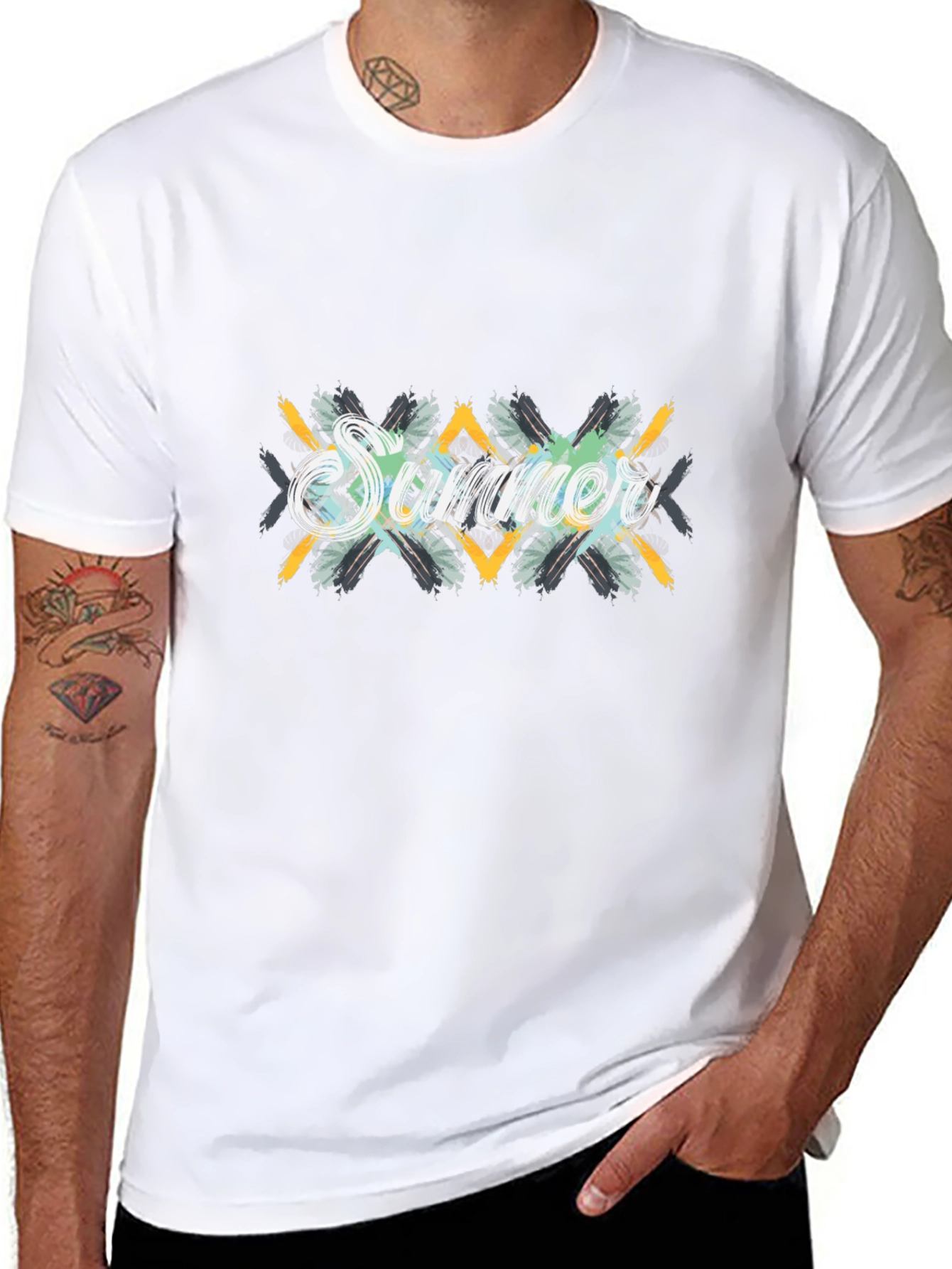 Summer Vibes Graphic Black T-Shirt