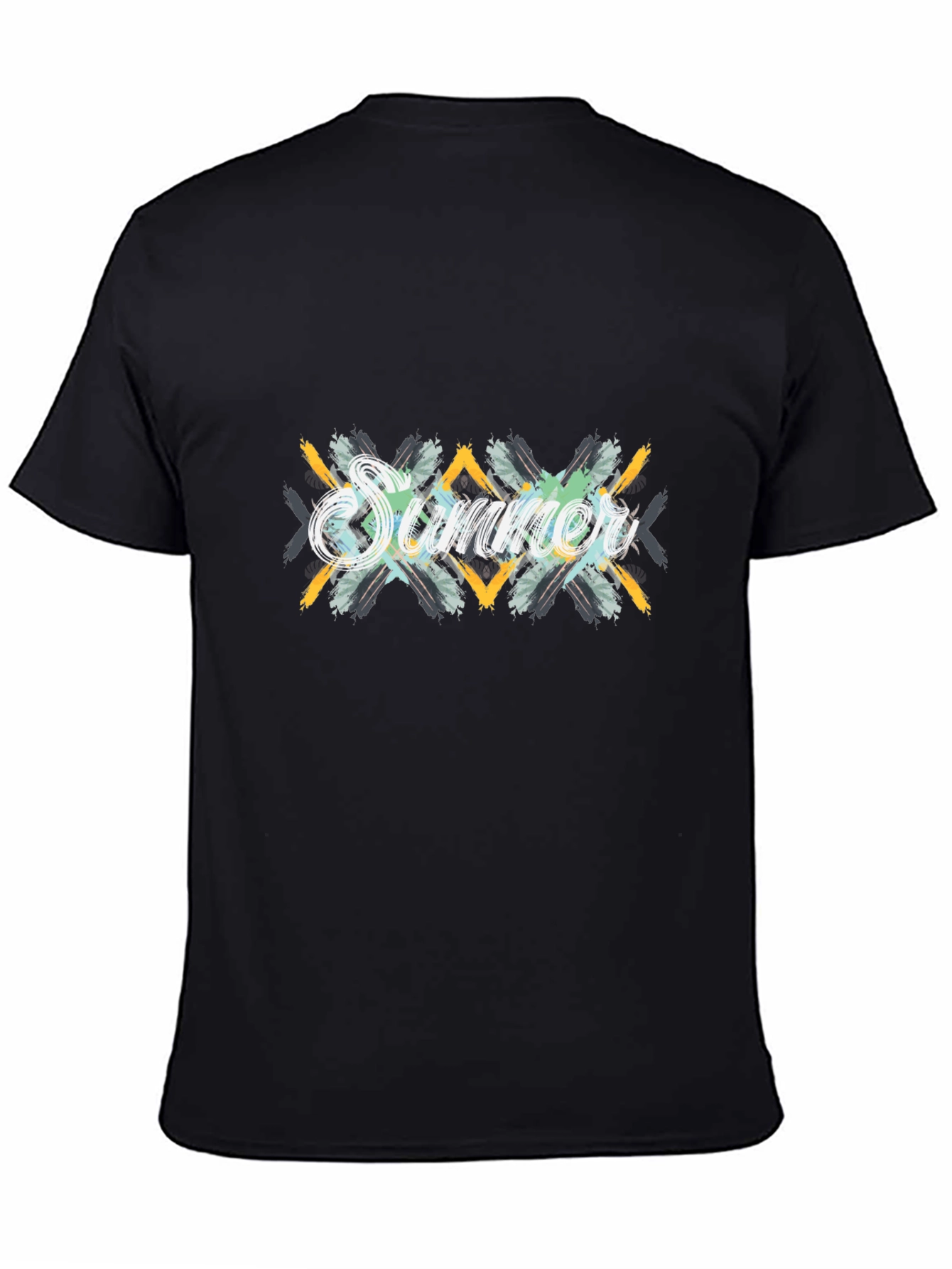 Summer Vibes Graphic Black T-Shirt