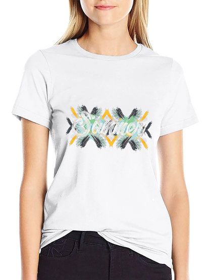 Summer Vibes Graphic Black T-Shirt