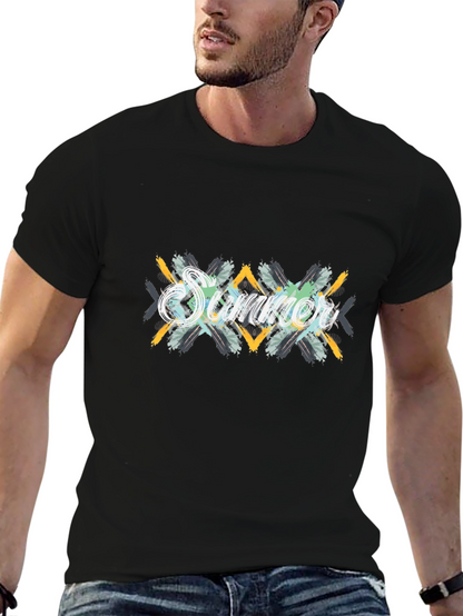 Summer Vibes Graphic Black T-Shirt