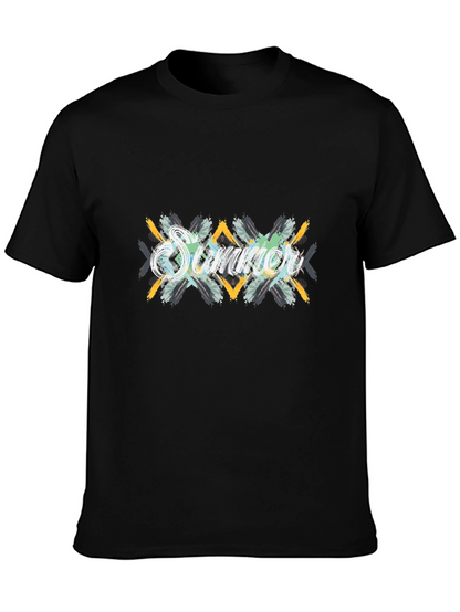 Summer Vibes Graphic Black T-Shirt