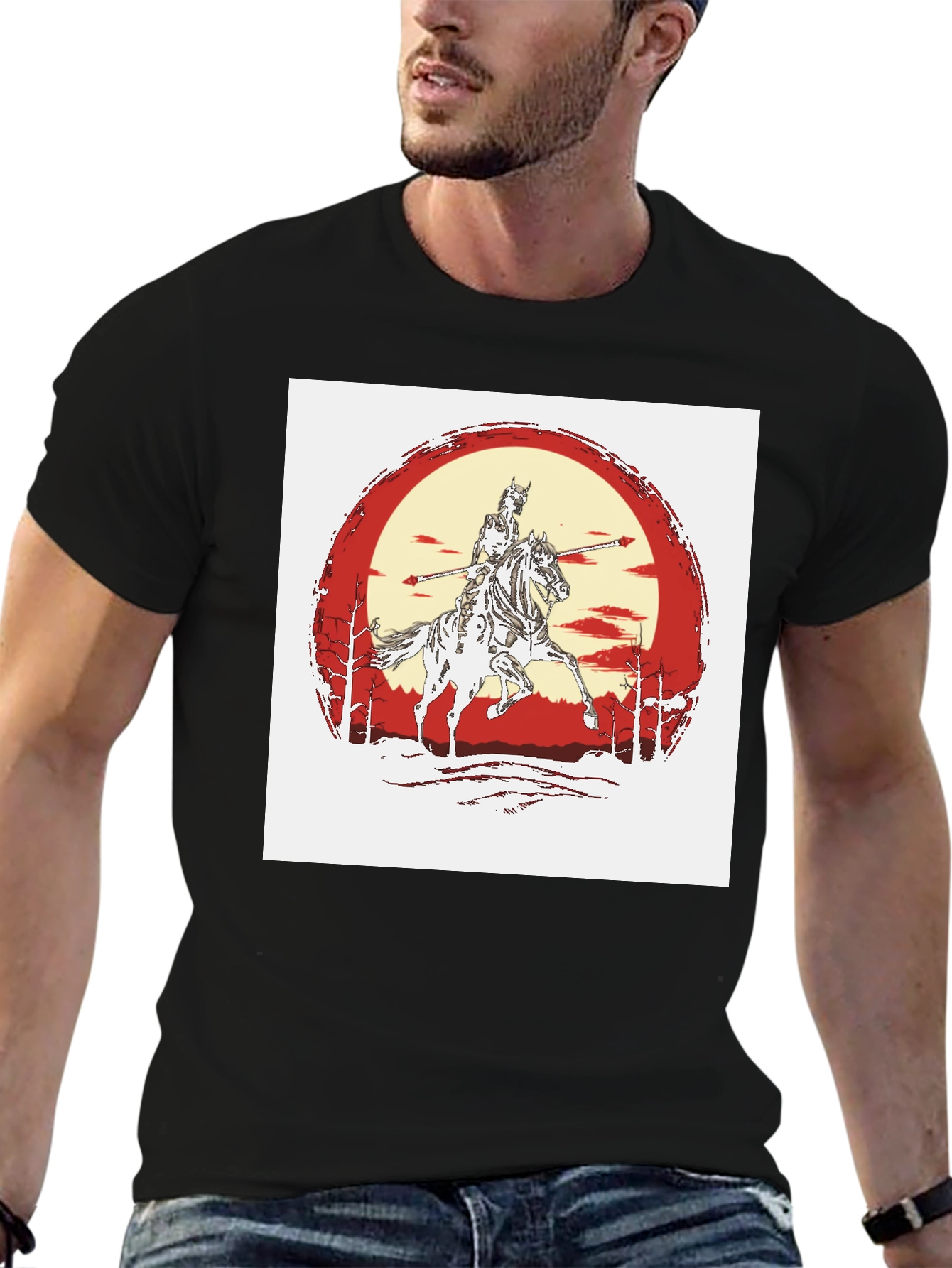 Knight Horseman Black T-Shirt
