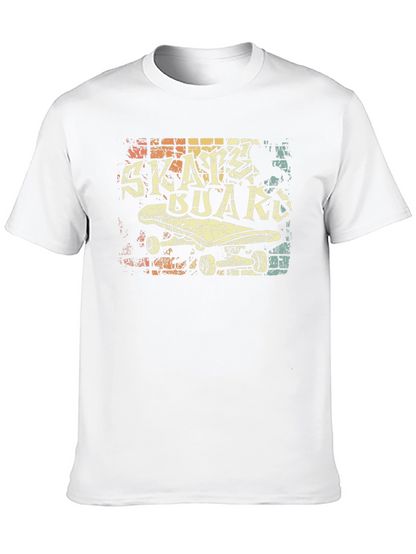 Retro Skateboard Graphic Tee - Black