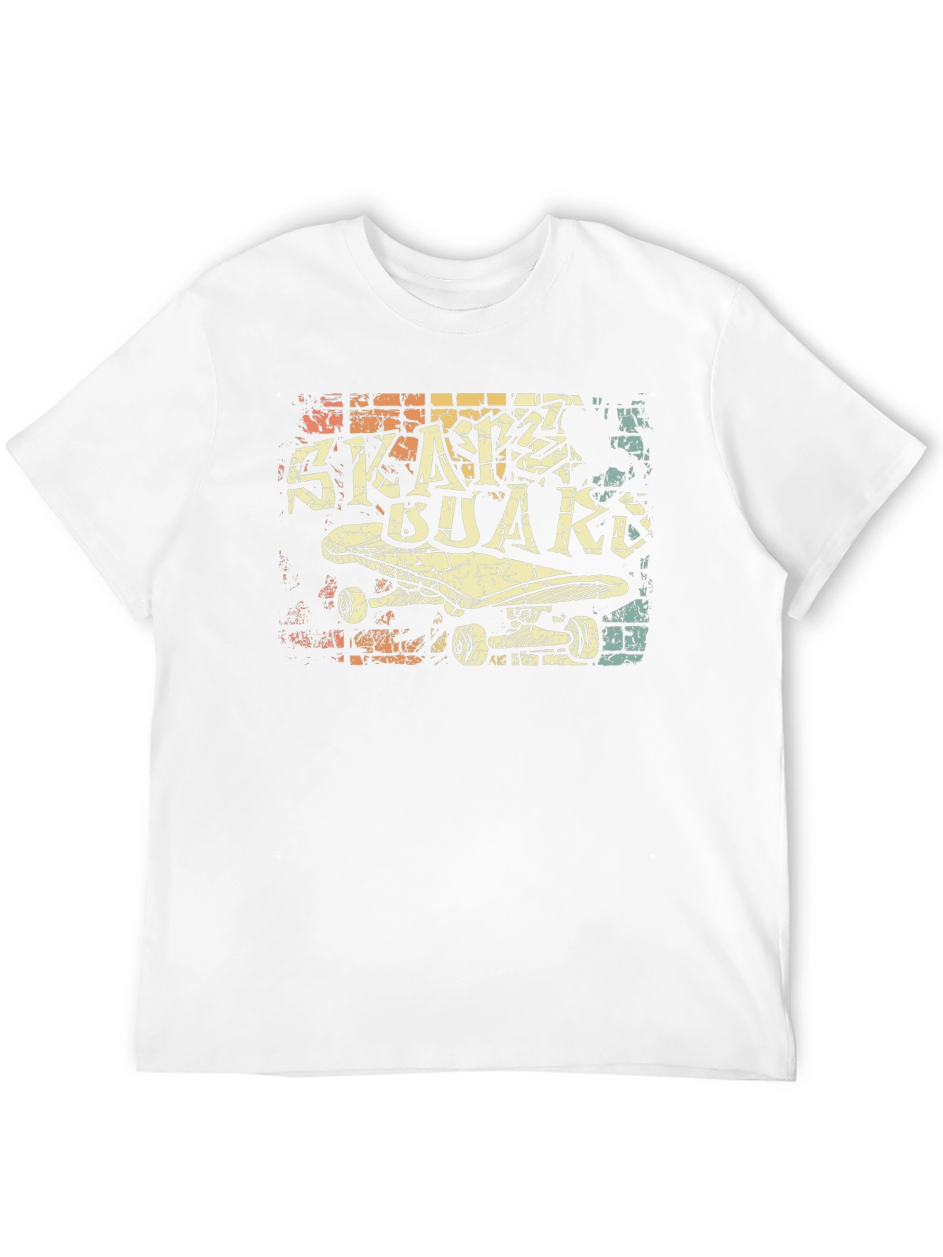 Retro Skateboard Graphic Tee - Black