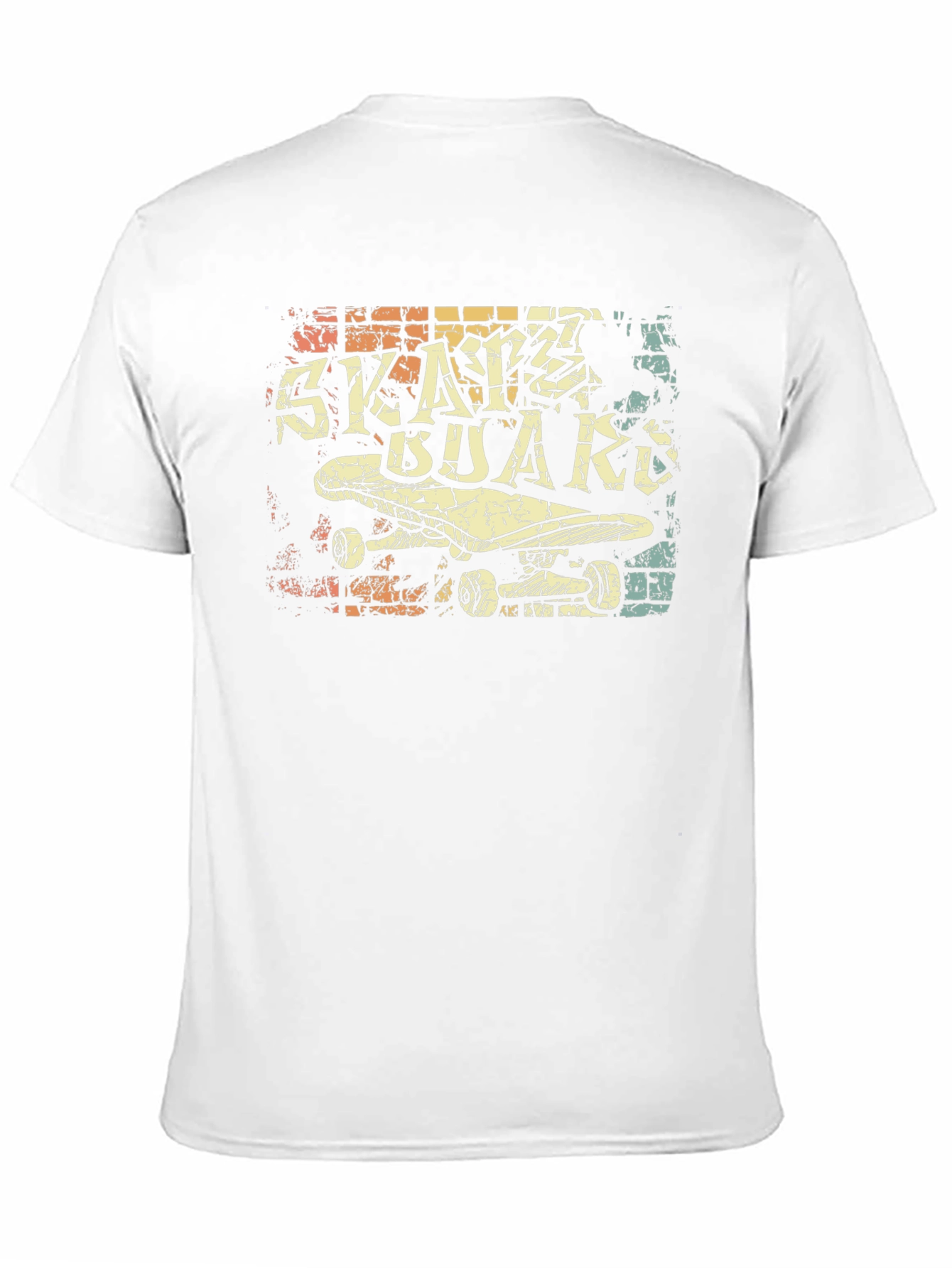 Retro Skateboard Graphic Tee - Black