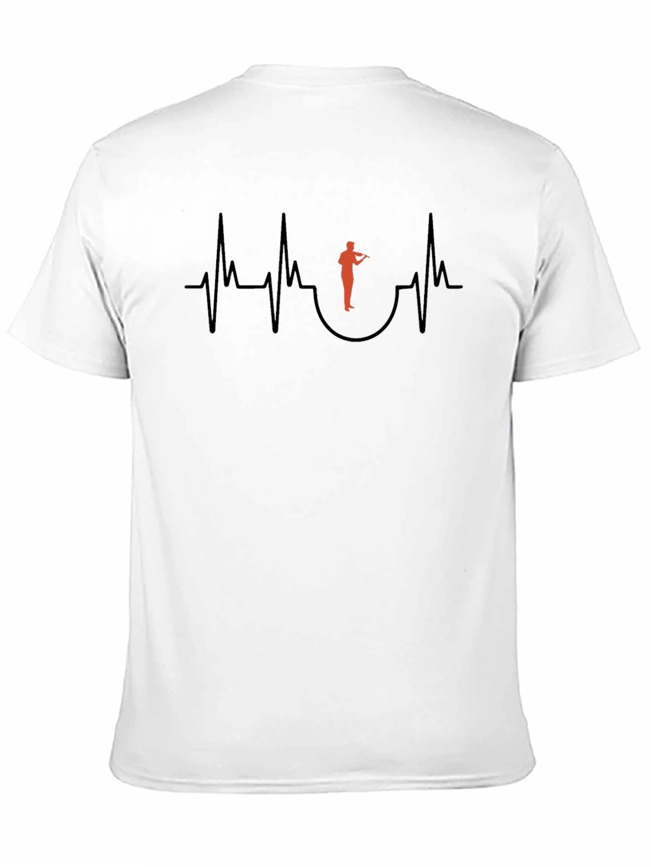Violinist Heartbeat Graphic Tee - Music Lover Shirt