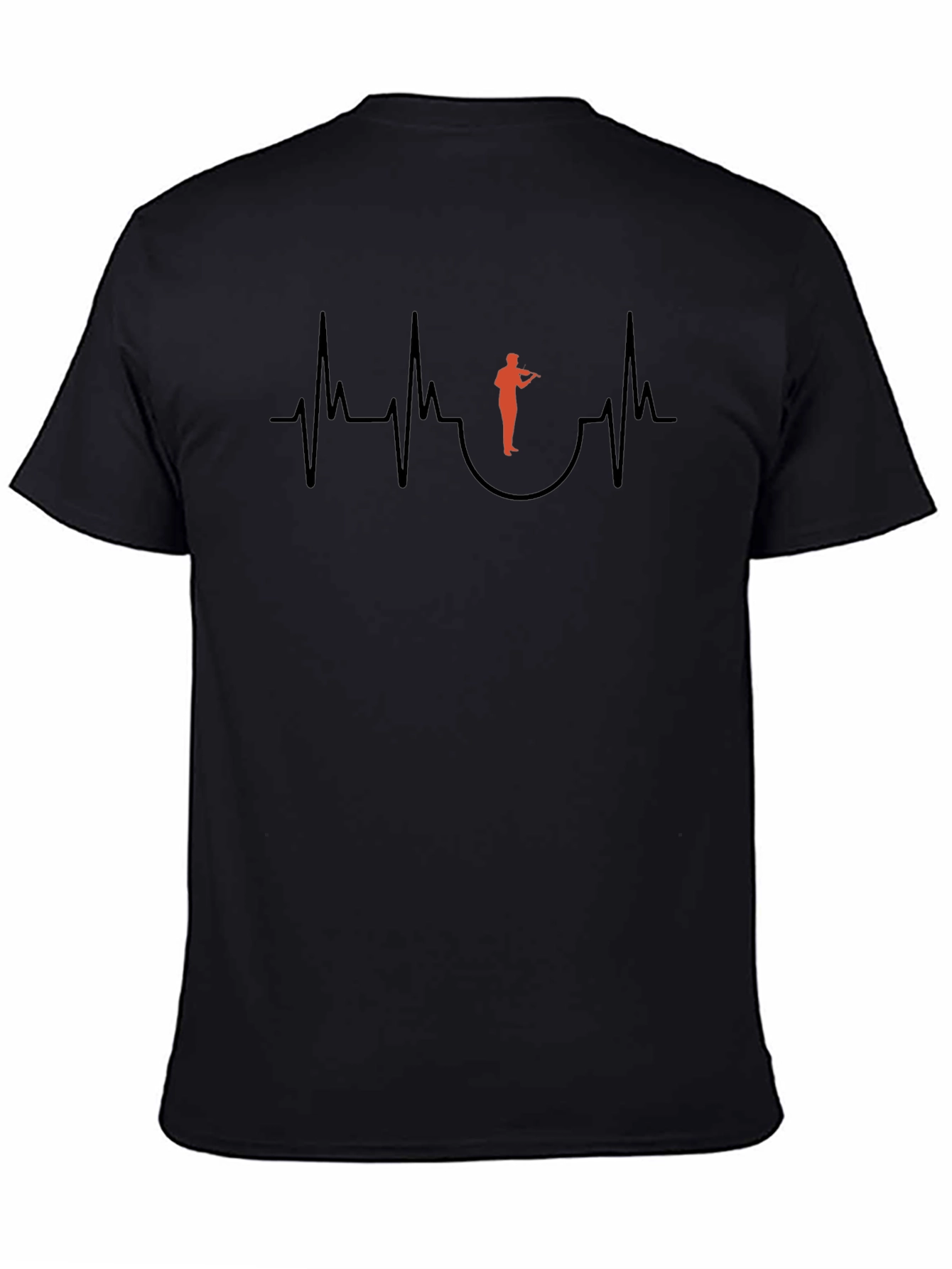Violinist Heartbeat Graphic Tee - Music Lover Shirt