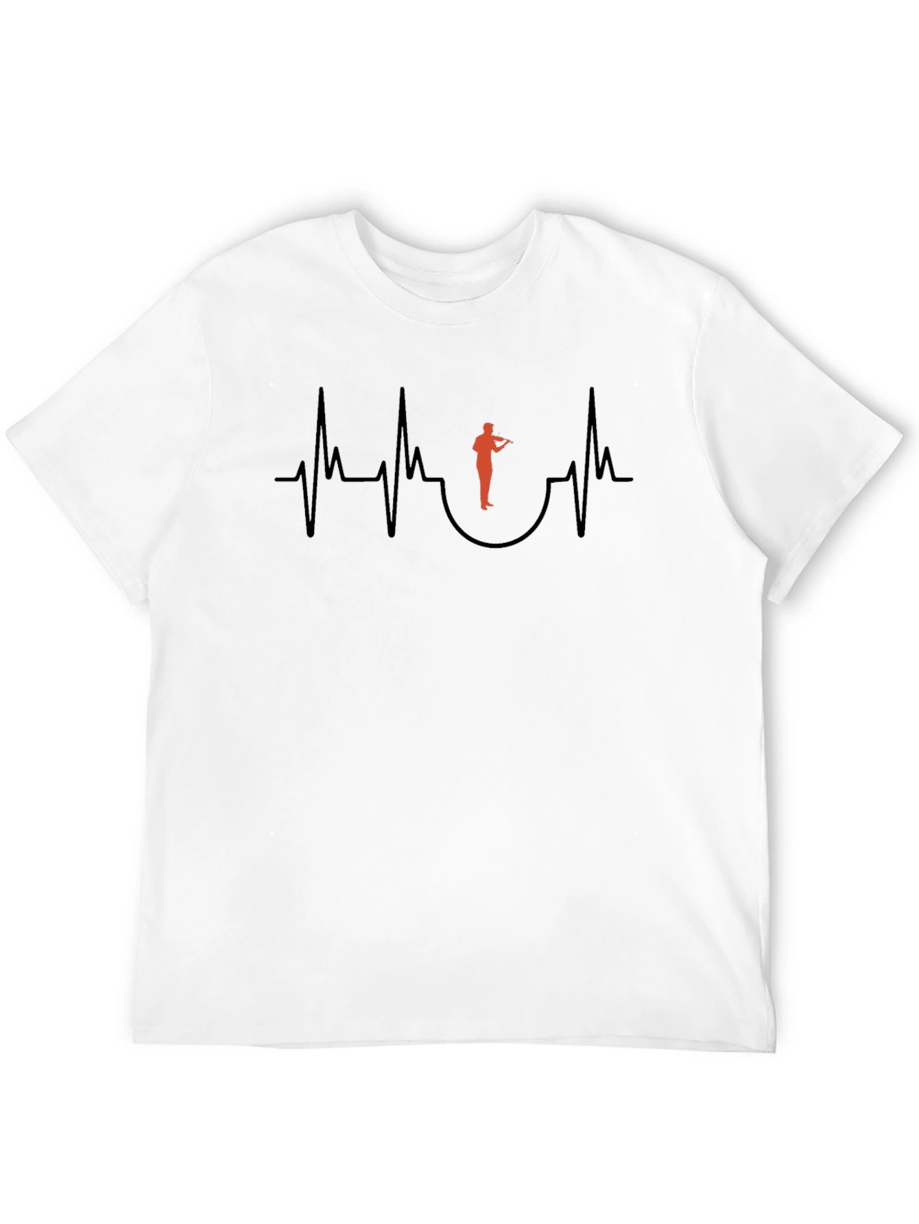 Violinist Heartbeat Graphic Tee - Music Lover Shirt