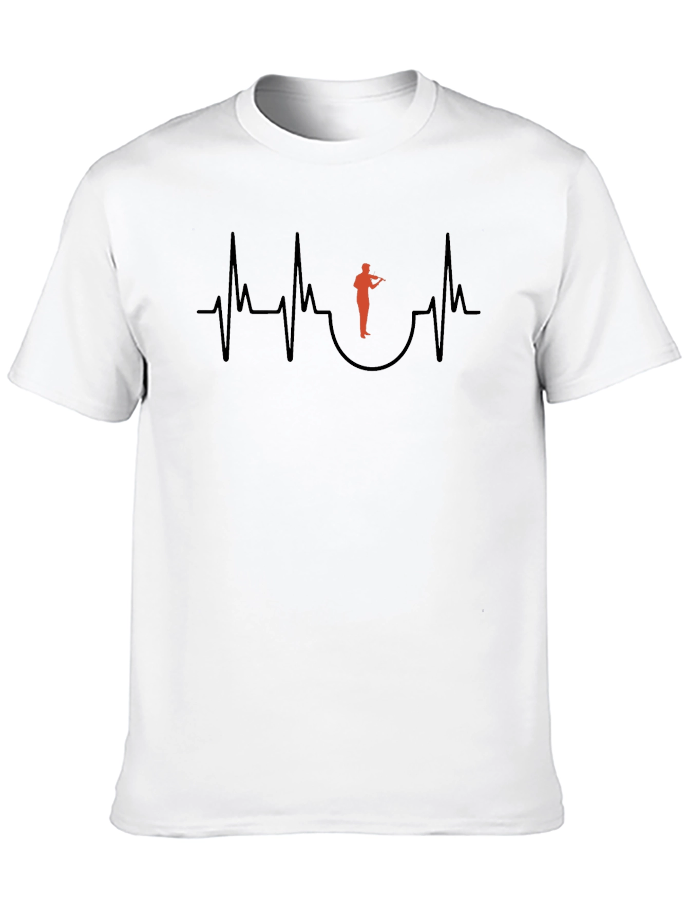 Violinist Heartbeat Graphic Tee - Music Lover Shirt