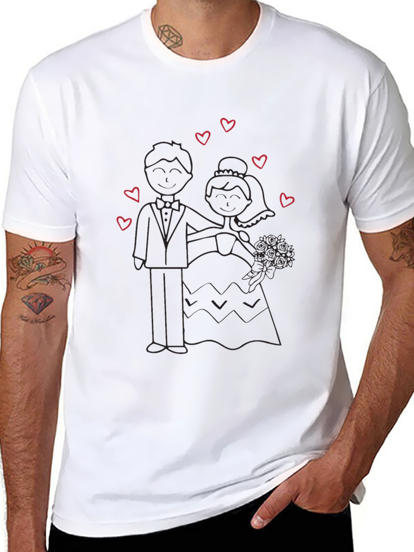 Wedding Day Tee - Bride and Groom Love