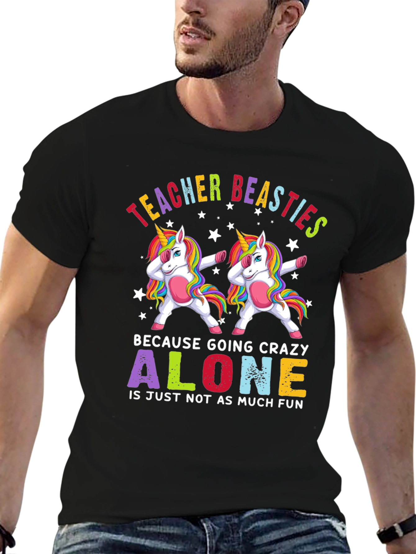Teacher Beasties Unicorn Graphic T-Shirt
