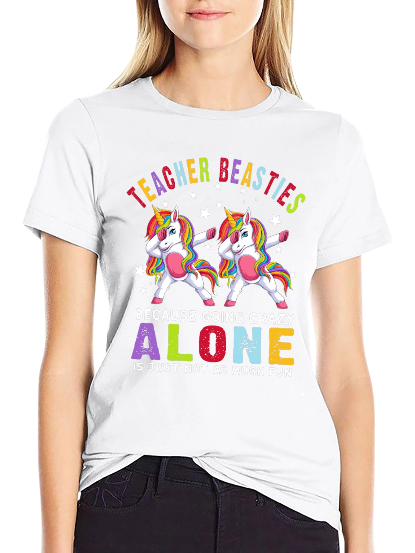 Teacher Beasties Unicorn Graphic T-Shirt