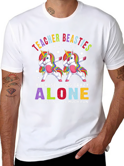Teacher Beasties Unicorn Graphic T-Shirt