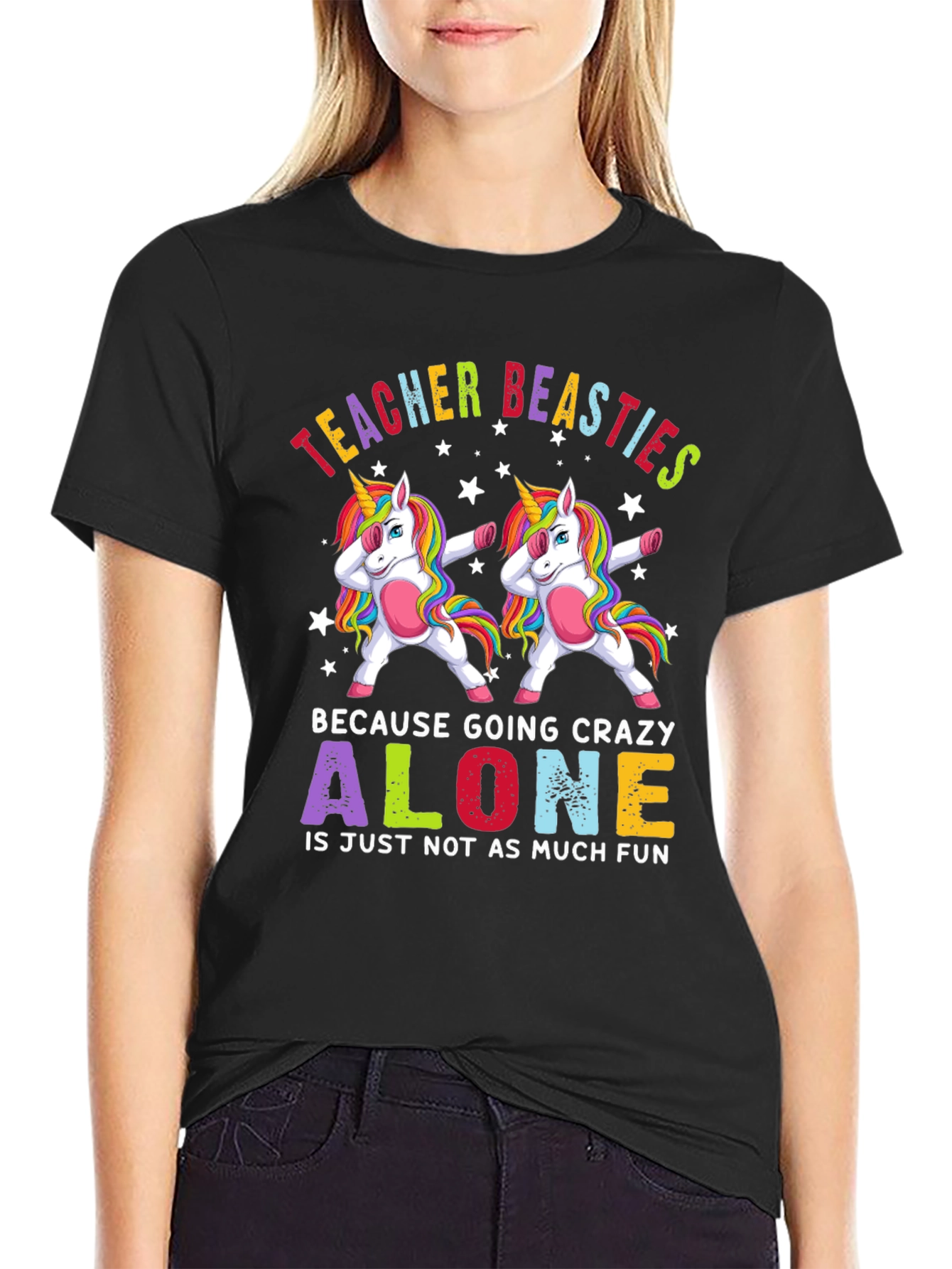 Teacher Beasties Unicorn Graphic T-Shirt