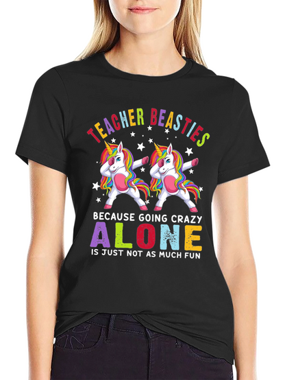 Teacher Beasties Unicorn Graphic T-Shirt