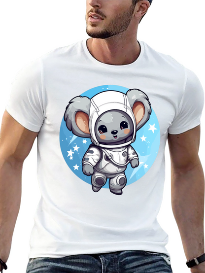 Koala Astronaut Graphic Tee - Black