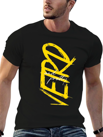 Nerdy and Pretty Graphic Tee - Black Casual T-Shirt