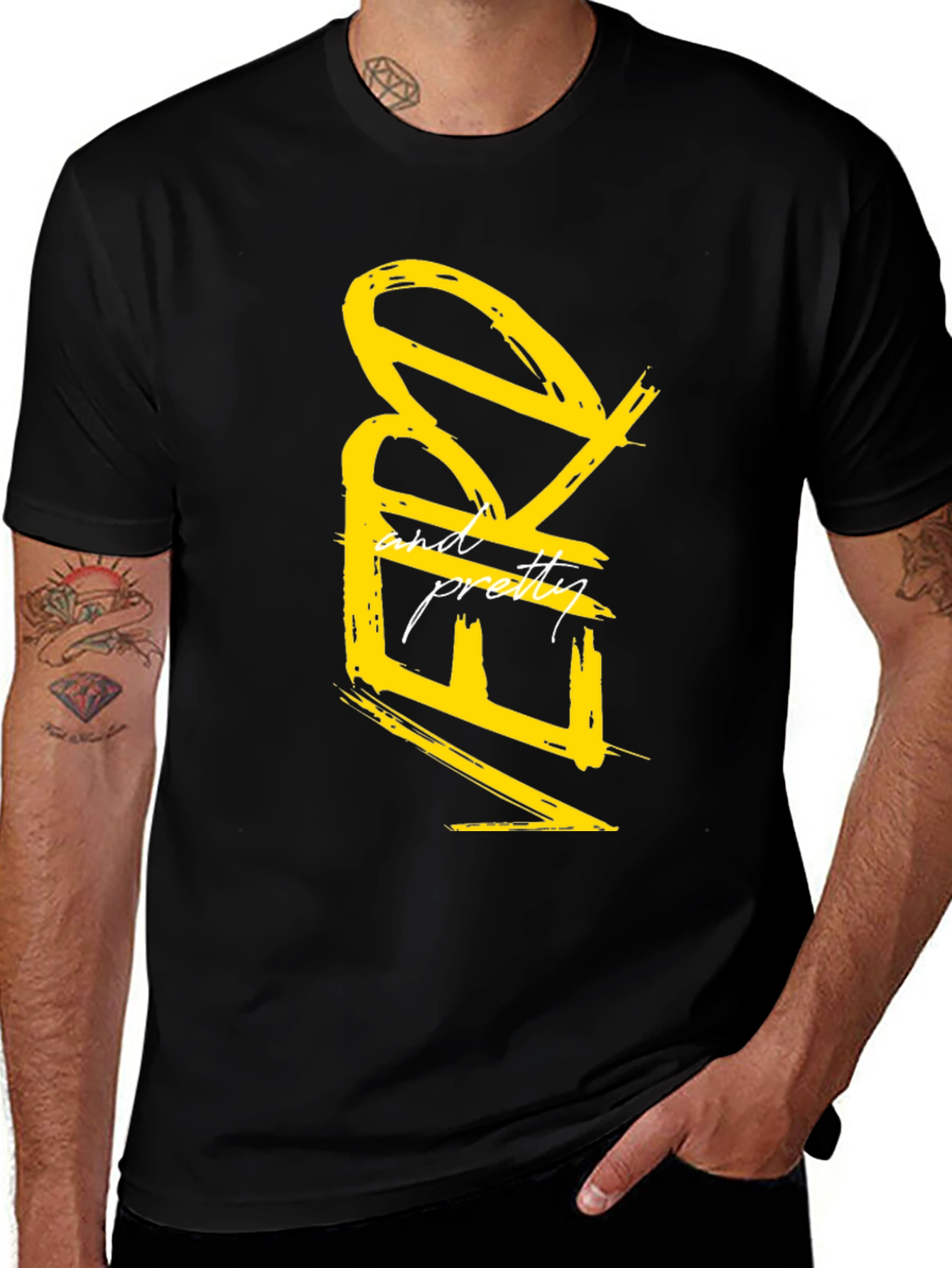 Nerdy and Pretty Graphic Tee - Black Casual T-Shirt