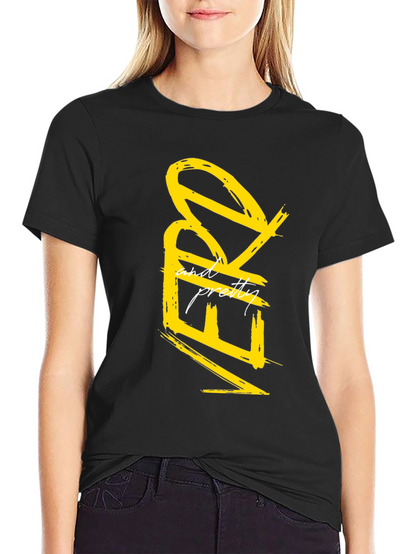 Nerdy and Pretty Graphic Tee - Black Casual T-Shirt