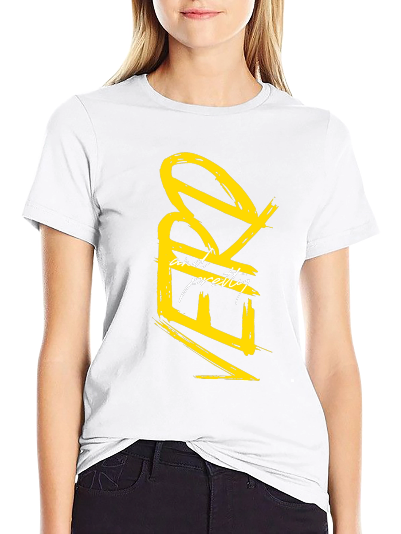 Nerdy and Pretty Graphic Tee - Black Casual T-Shirt