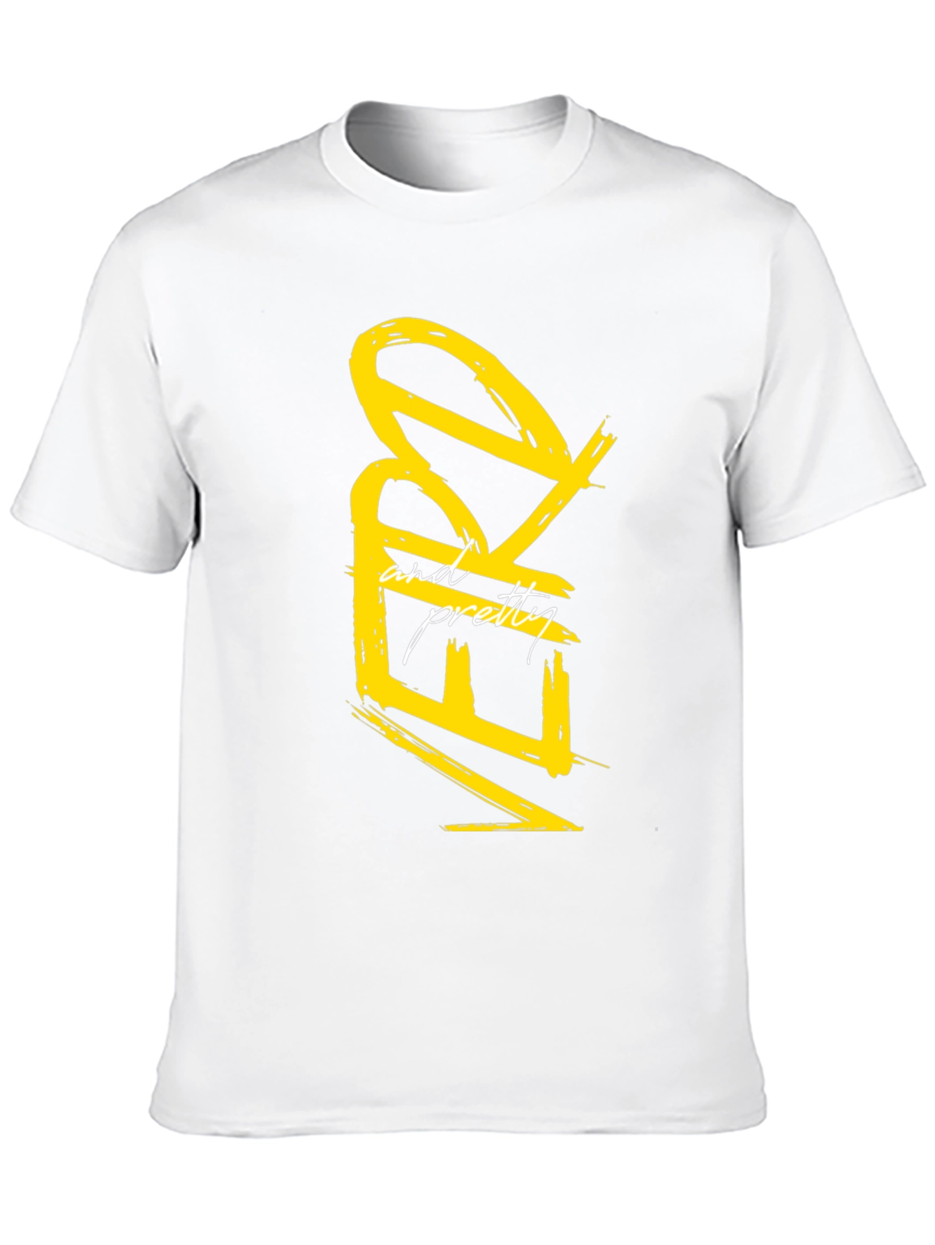 Nerdy and Pretty Graphic Tee - Black Casual T-Shirt