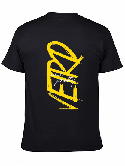 Nerdy and Pretty Graphic Tee - Black Casual T-Shirt
