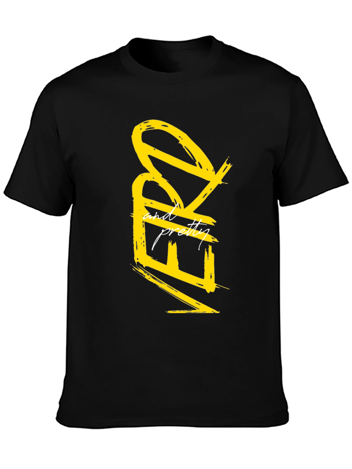 Nerdy and Pretty Graphic Tee - Black Casual T-Shirt