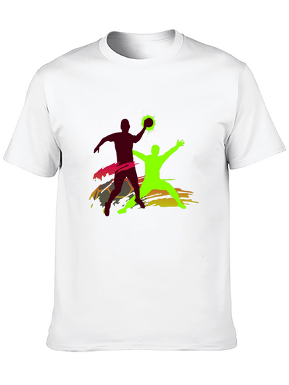 Handball Graphic T-Shirt - Black Cotton Tee