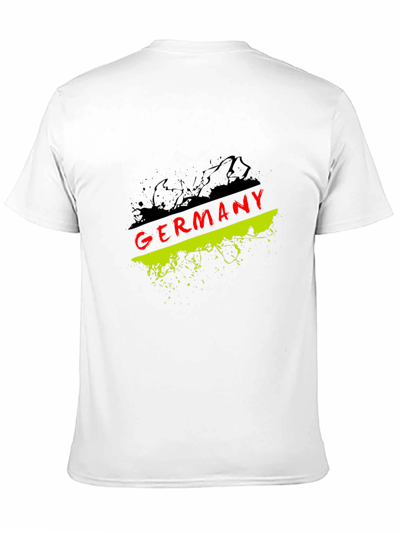 Germany Flag Graphic T-Shirt - Black Crew Neck Tee