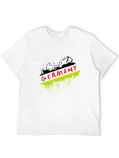 Germany Flag Graphic T-Shirt - Black Crew Neck Tee