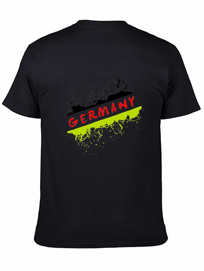 Germany Flag Graphic T-Shirt - Black Crew Neck Tee