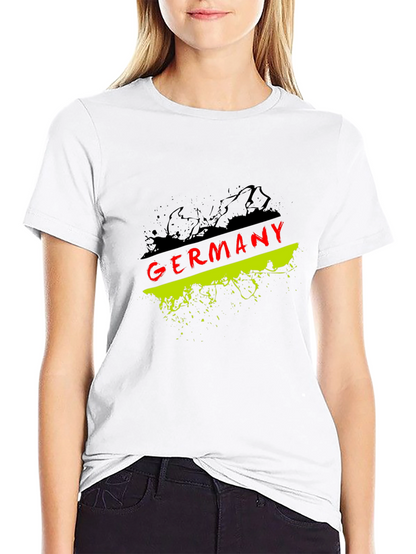 Germany Flag Graphic T-Shirt - Black Crew Neck Tee