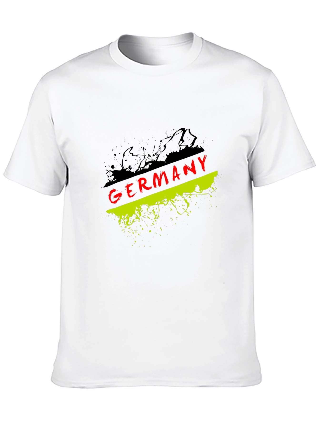 Germany Flag Graphic T-Shirt - Black Crew Neck Tee