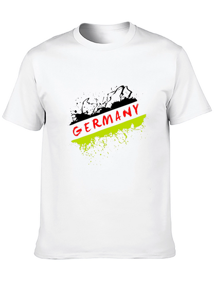 Germany Flag Graphic T-Shirt - Black Crew Neck Tee