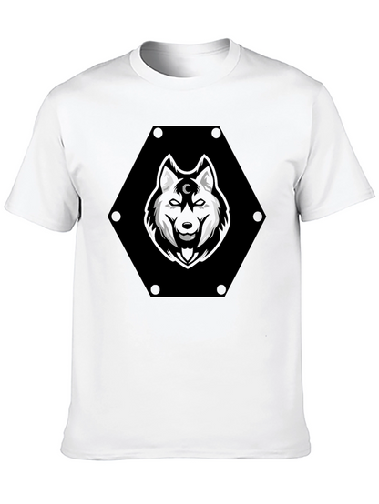 Mystic Wolf Graphic Tee - Black
