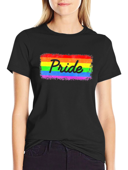 Pride Rainbow Graphic Black T-Shirt