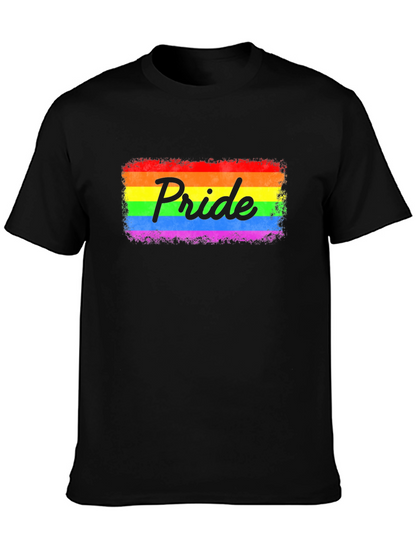 Pride Rainbow Graphic Black T-Shirt