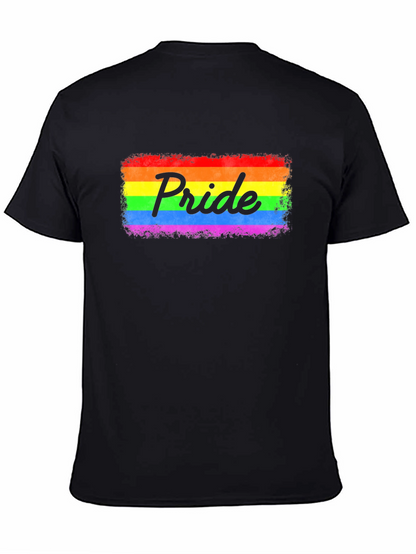 Pride Rainbow Graphic Black T-Shirt