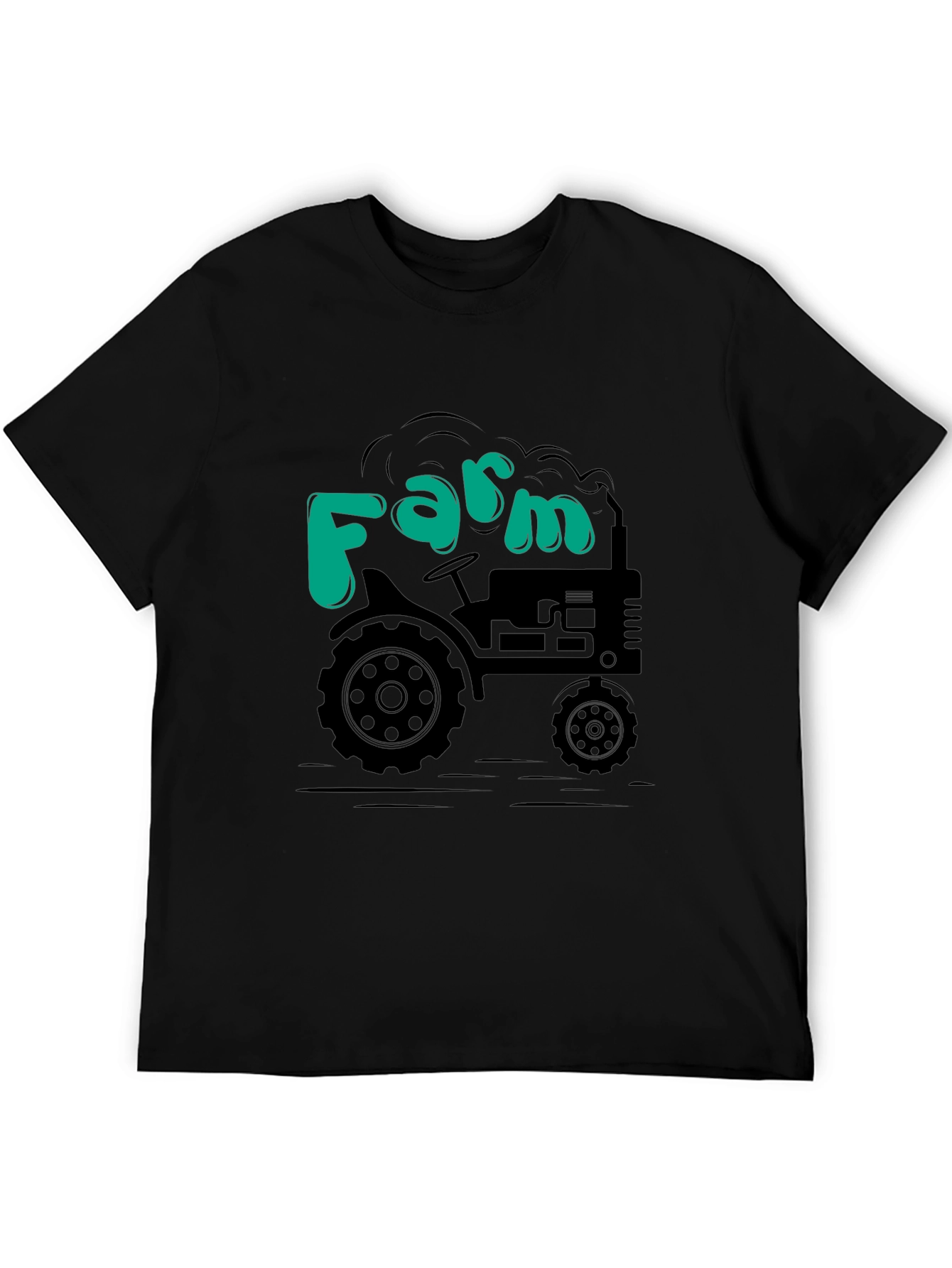 Farm Tractor T-Shirt - Black