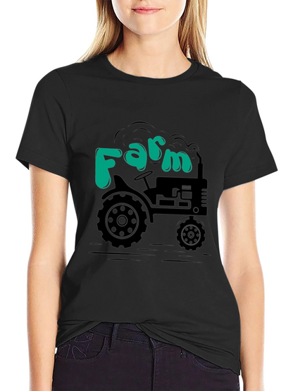 Farm Tractor T-Shirt - Black