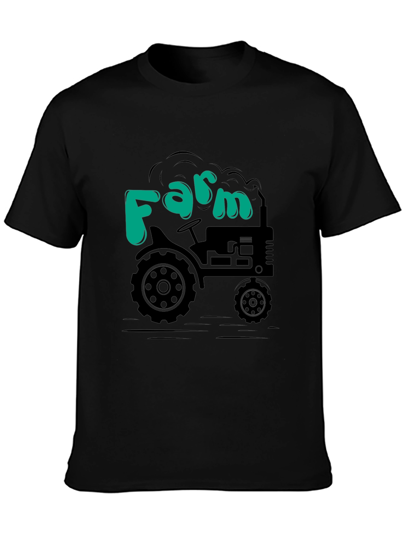 Farm Tractor T-Shirt - Black