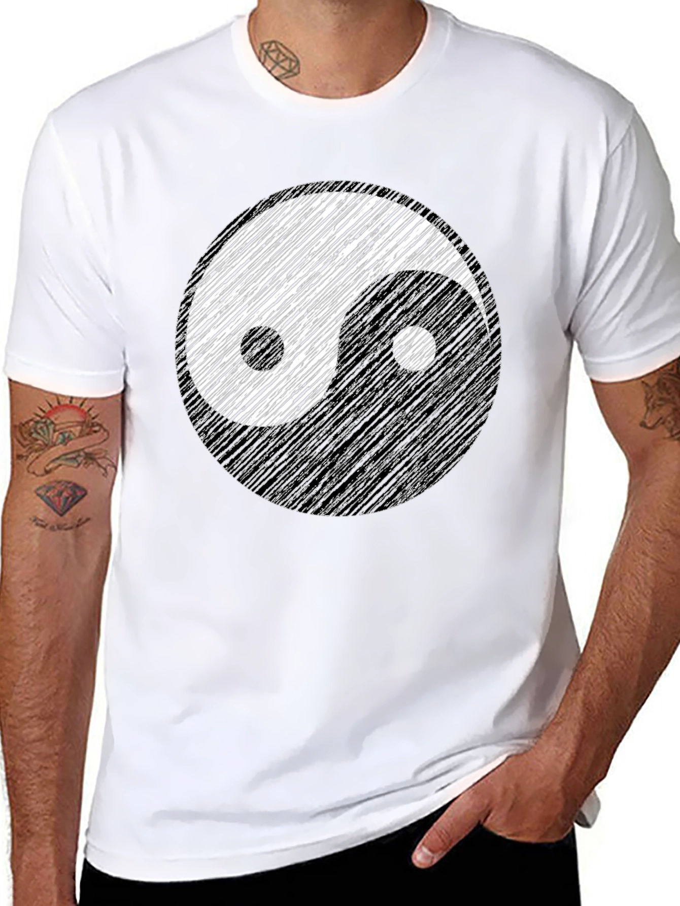 Yin Yang Graphic Tee - Balance and Style